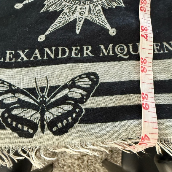 Rare Alexander McQueen skulls & butterflies printed scarf!
